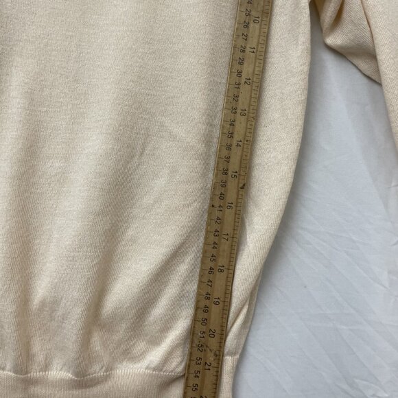 A New Day V-Neck Lightweight Pullover Cream Size Sweater Medium Knit NWT - Picture 7 of 12
